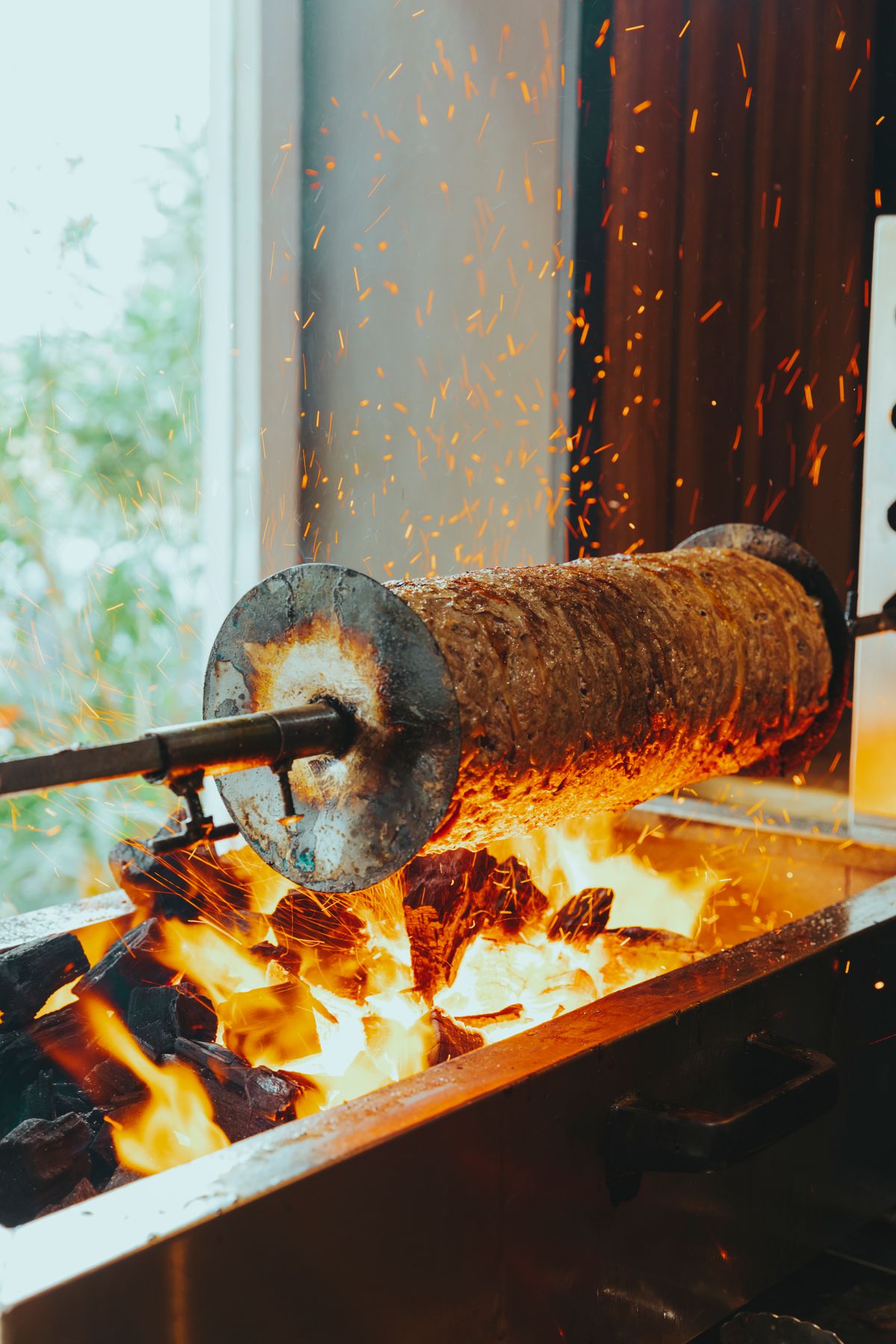 Charcoal grill at Champion Döner