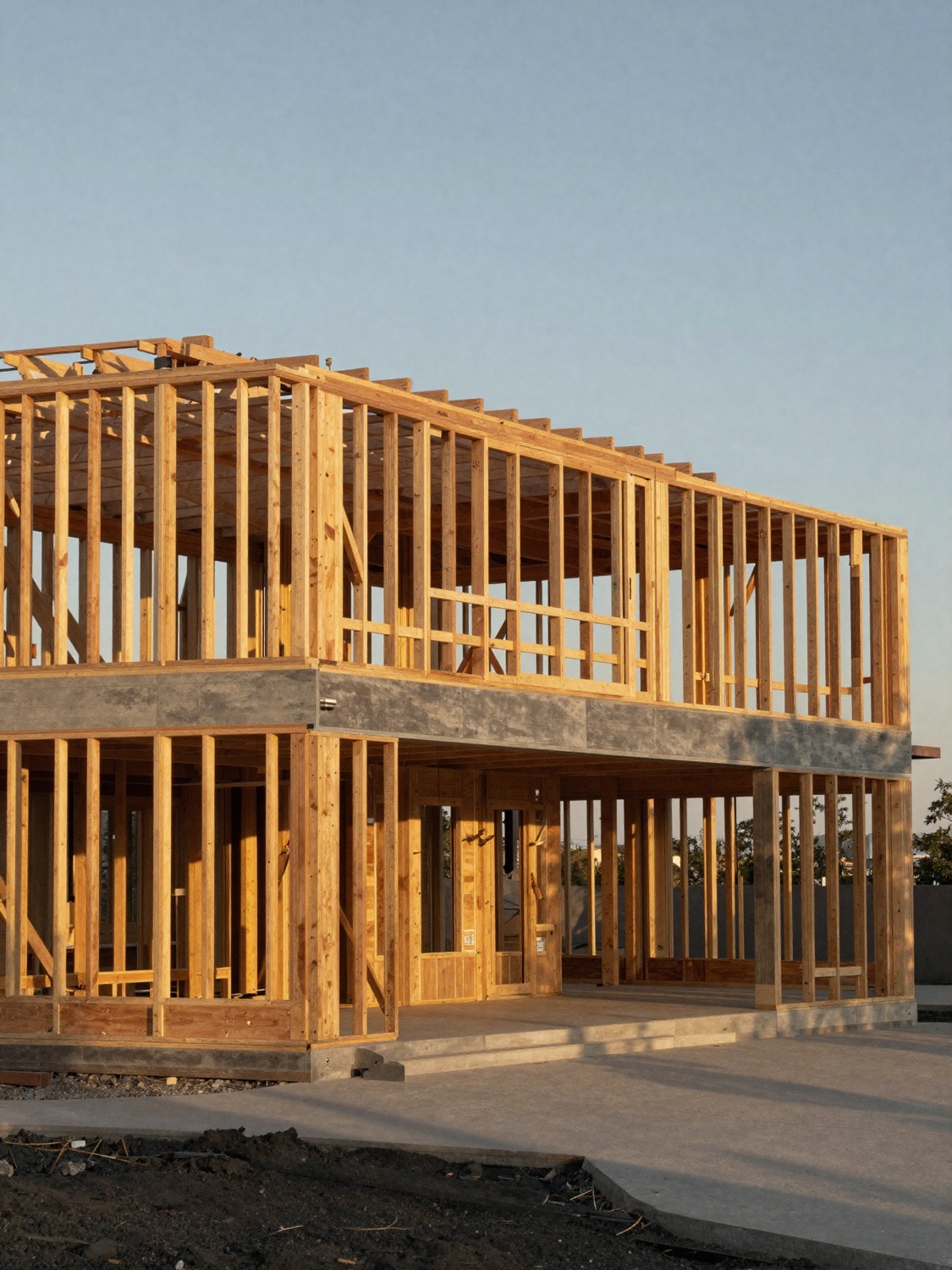 Timber and steel framing on a Meridian build