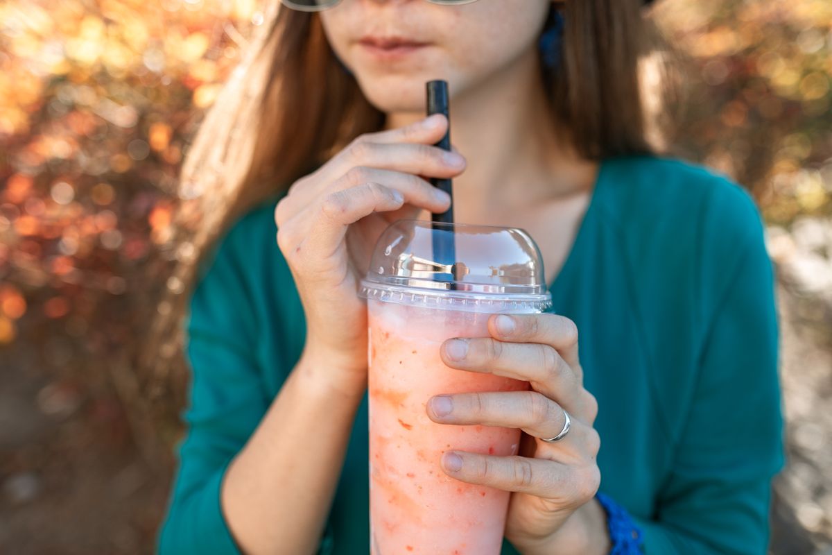 Fresh fruit tea slush
